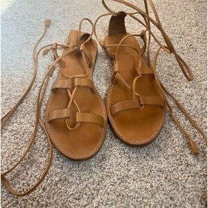 Madewell Lace-up Leather Sandals sz 9